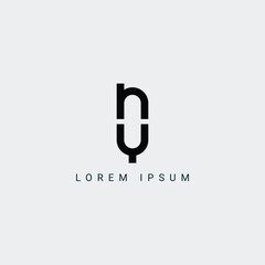 Alphabet NY and YN illustration monogram vector logo template