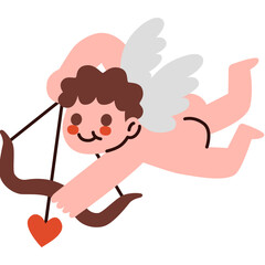 Cupid Angel design element  for website, application, printing, document, poster, sticker design, etc.