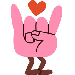 Obraz premium ILY sign design element for website, application, printing, document, poster, sticker design, etc.