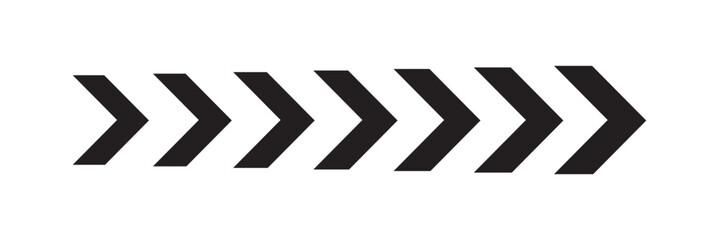 Arrow icons group. Set of black arrows symbols with blend effect. Chevron symbols. Vector isolated on white background.