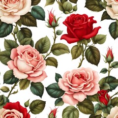 vintage rose flower pattern