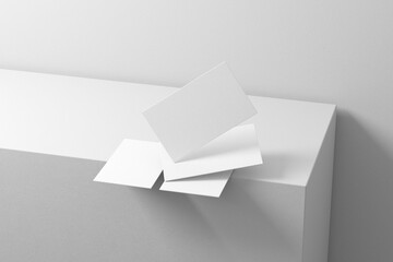 3d card mockup with shadow and minimal background