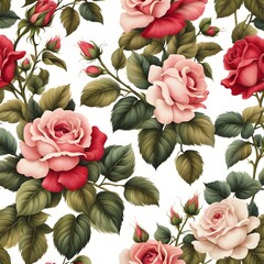 vintage rose flower pattern