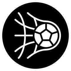 Obraz premium goal glyph icon