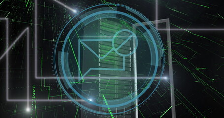 Image of data processing over server