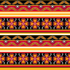 Seamless traditional ethno native pattern background - 726228935