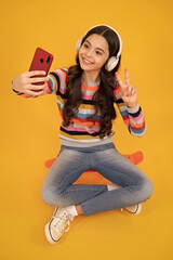 Teenager child using mobile phone, chatting on web. Mobile app for smartphone. Children lifestyle...