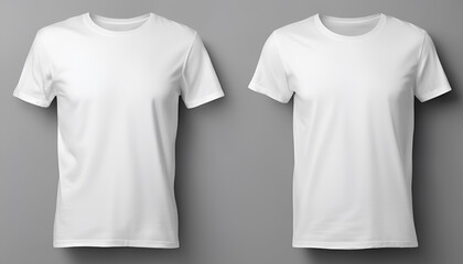 T-shirts with copy space on gray background