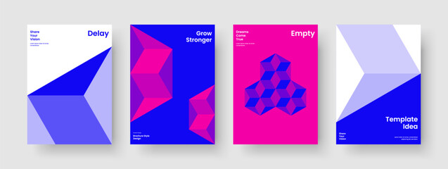 Fototapeta premium Modern Brochure Design. Creative Poster Layout. Geometric Book Cover Template. Banner. Business Presentation. Background. Report. Flyer. Pamphlet. Handbill. Magazine. Leaflet. Newsletter