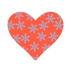 Illustration of heart with snowflakes for design of creative cards, posters, banners.