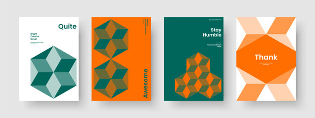 Fototapeta premium Isolated Business Presentation Design. Geometric Flyer Layout. Creative Book Cover Template. Poster. Brochure. Background. Banner. Report. Notebook. Brand Identity. Handbill. Journal. Leaflet