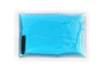 Reusable chemical heating pad. Medical heating pad on white background. Blue Chemical Heating Pad. © Сергей Васильченко