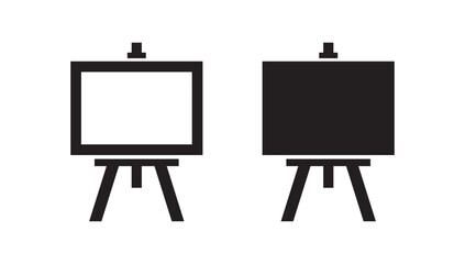 easel icon on white background
