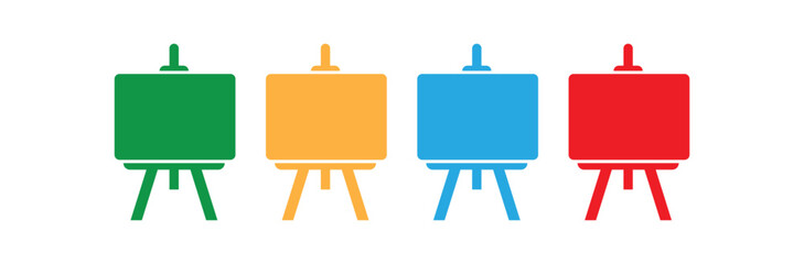 easel icon on white background