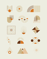Simple and Unique Geometric Boho Shape Design Set