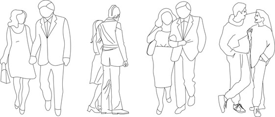 Vector sketch illustration design of a couple on a date