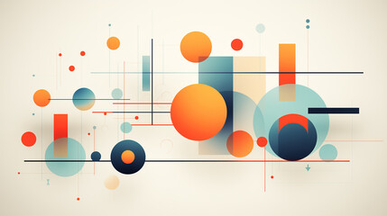 Obraz premium Bauhaus Style Abstract Background