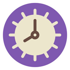 Clock icon flat style