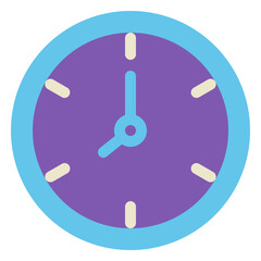 Clock icon flat style