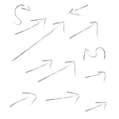 A wide array of hand-drawn brush strokes, lines, and squiggles in black ink. Hand-Drawn Brush Strokes and Lines Collection