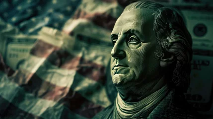 Foto op Canvas Greeting Card and Banner Design for George Washington Birthday Background © AliaWindi
