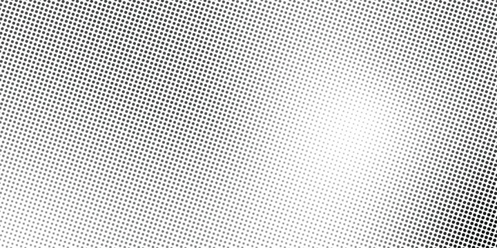 Gradient halftone background texture horizontal vector design dotted black color fit for social media post, poster, banner, and more