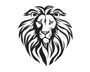 Lion Mouth Line Art Shilhotte Vector Design