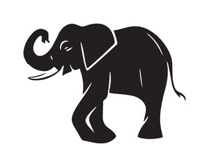 Elephant Shilhoutte  Vector Design Element 