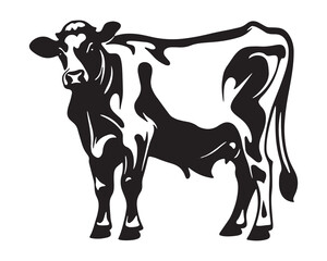Simple Cow  Shilhoutte Vector Illustration