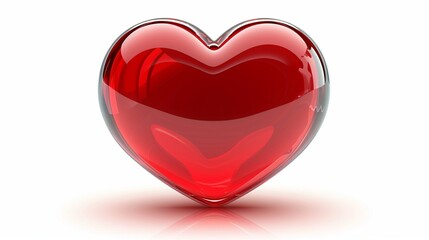 Heart, love, romance, or Valentine's Day red vector icon designed for applications and websites