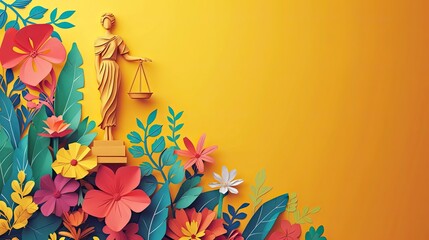 Greeting Card and Banner Design for National World Justice Day