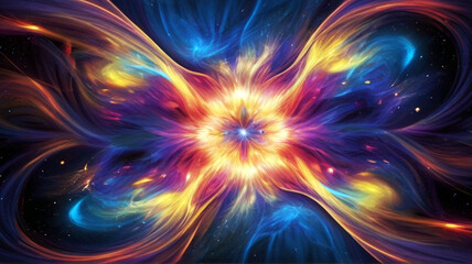 Obraz premium Fractal art colorful abstract background illustration for creative design