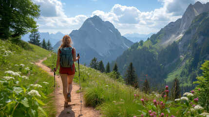Fototapeta na wymiar Germany Bavaria Female hiker