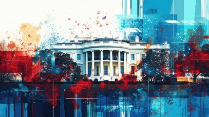 Greeting Card and Banner Design for President Day Background - obrazy, fototapety, plakaty