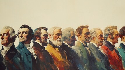 Greeting Card and Banner Design for President Day Background