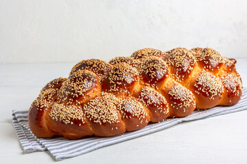 Fresh challah bread for shabbat.