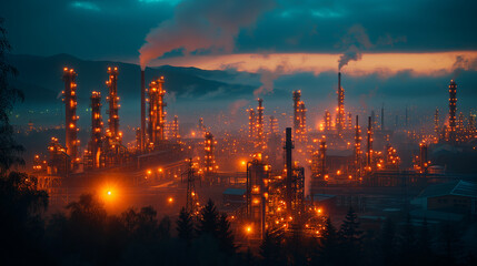 工業地帯の夜景