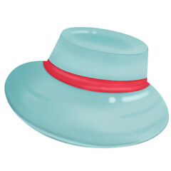 Beach hat blue color. Summer Element