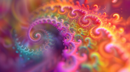 Vibrant fractal patterns in a psychedelic swirl.