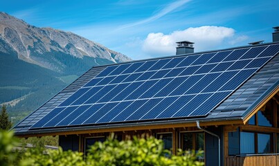 solar panels on the roof of the house