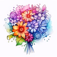 abstract colorful floral background