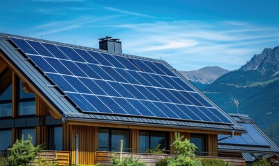 solar panels on the roof of the house