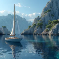 Fototapeten sailing boat on the sea © nico