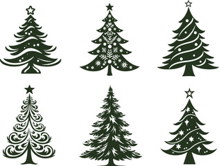 Set of Christmas tree