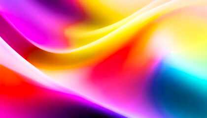 Abstract background with undulating rainbow colors
