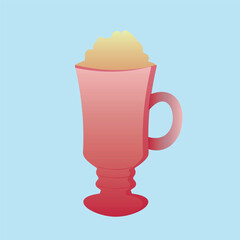 cup of smoothies vector design pink color 