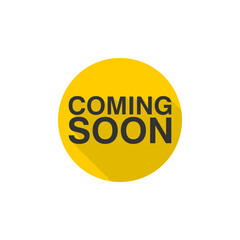 Coming soon sign icon isolated on transparent background