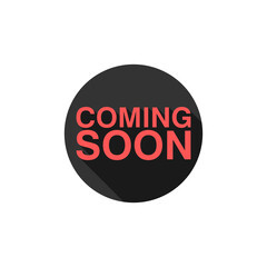 Coming soon sign icon isolated on transparent background