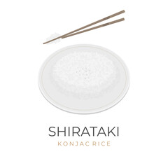 Ready to eat Konjac Rice Vector illustration logo