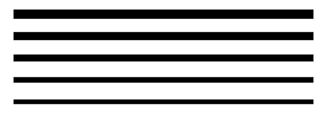 Straight line set. Stripe series from bold to thin. Vector illustration - obrazy, fototapety, plakaty